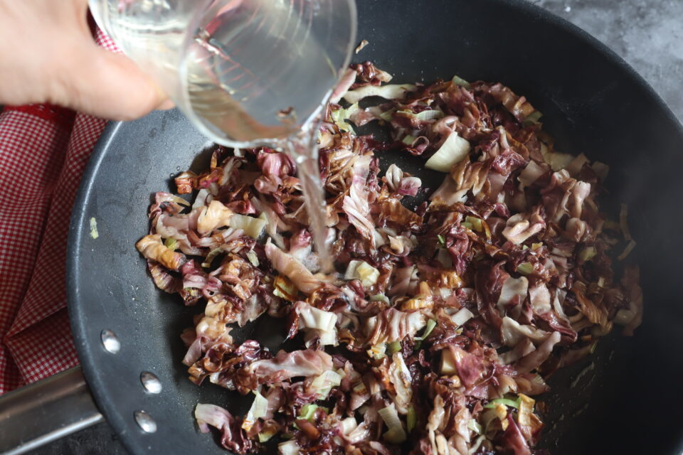 Pasta al radicchio e Taleggio