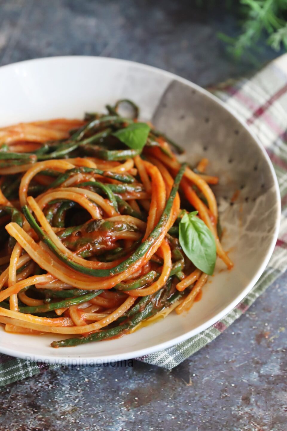 fagiolini paesanella e spaghetti quadrati