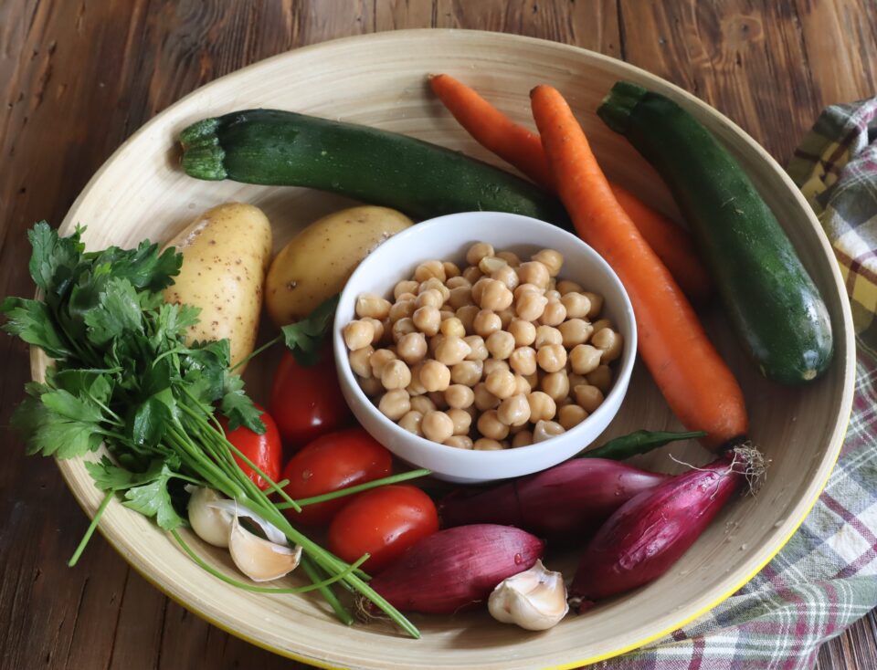 tajine di ossobuco con verdure 