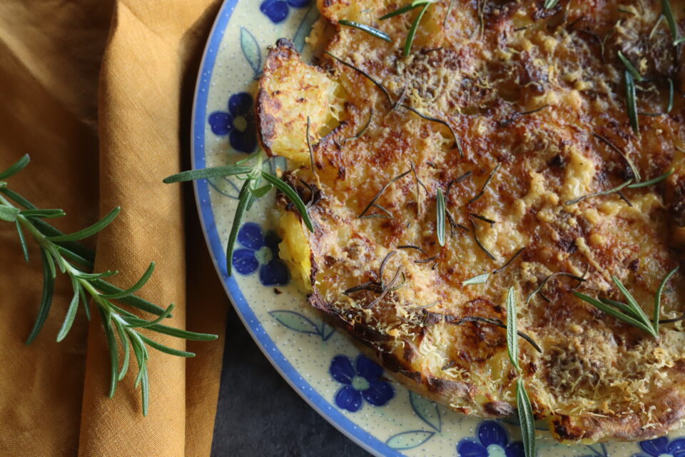 tortino di patate schiacciate