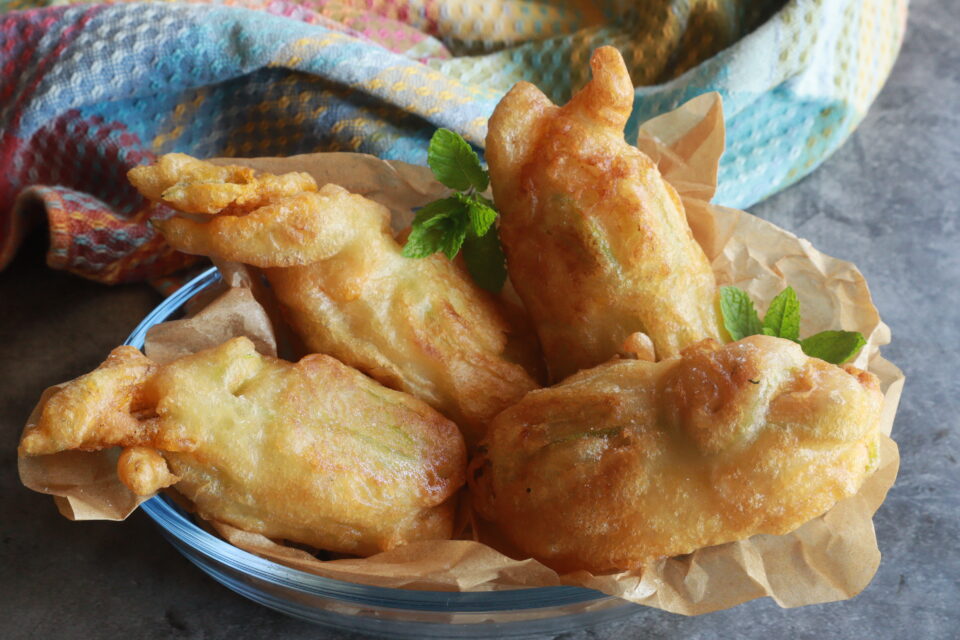 fiori di zucca in pastella 
