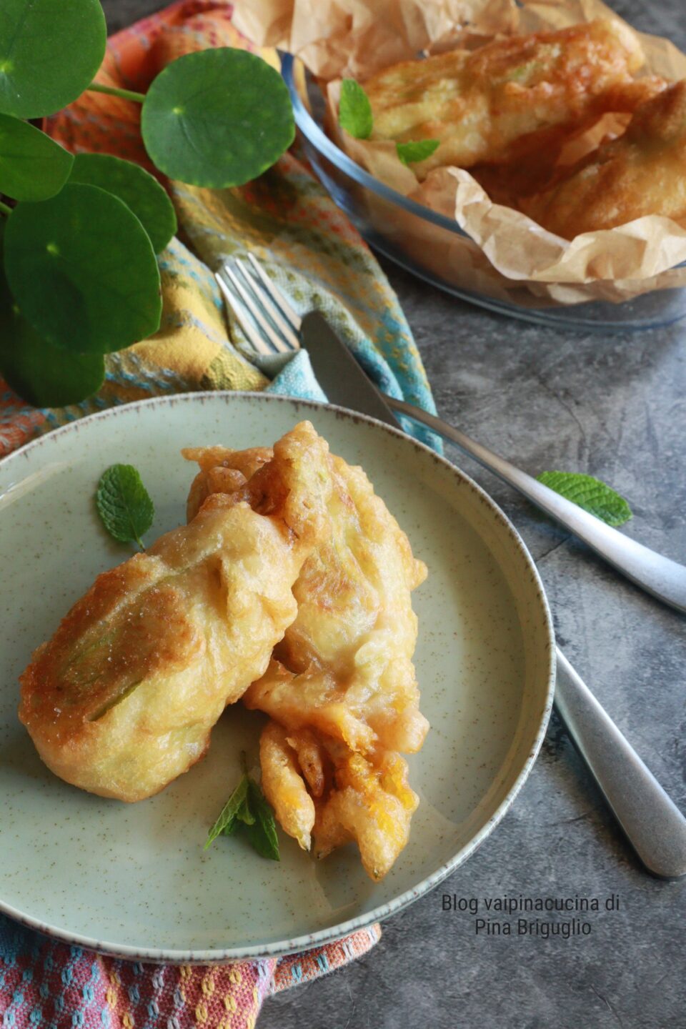 fiori di zucca in pastella 