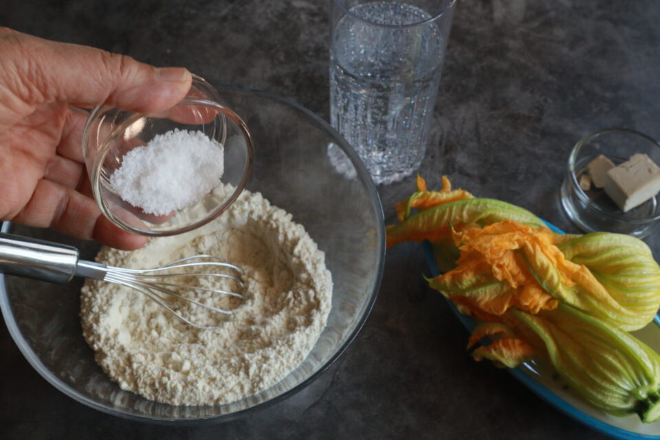pastella per fiori di zucca