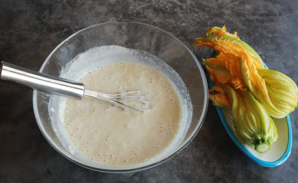 pastella per fiori di zucca