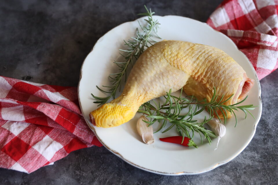 cosciotto di pollo in friggitrice ad aria