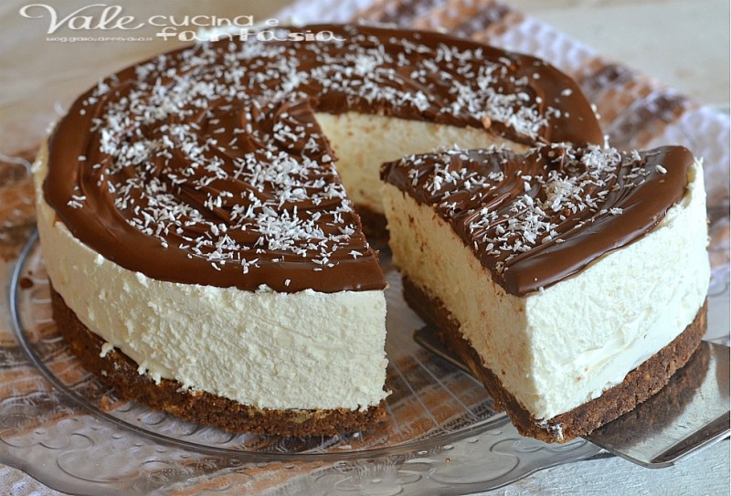 Cheesecake cocco e nutella ricetta senza cottura