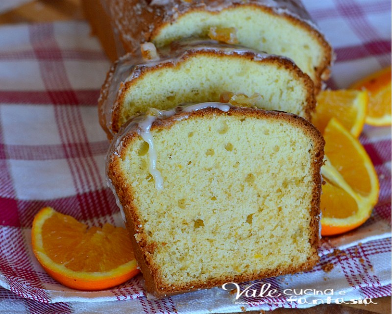 Plumcake di arancia glassato ricetta senza burro e olio