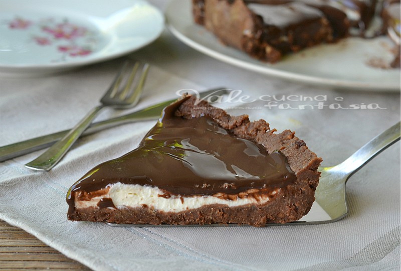 Crostata fredda al cioccolato ricotta e mascarpone