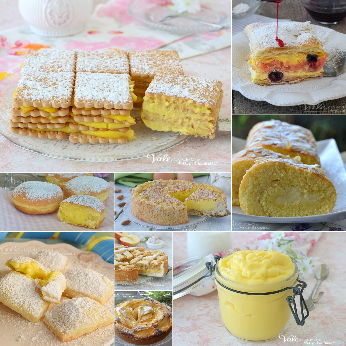 DOLCI CON LA CREMA PASTICCERA Vale cucina e fantasia