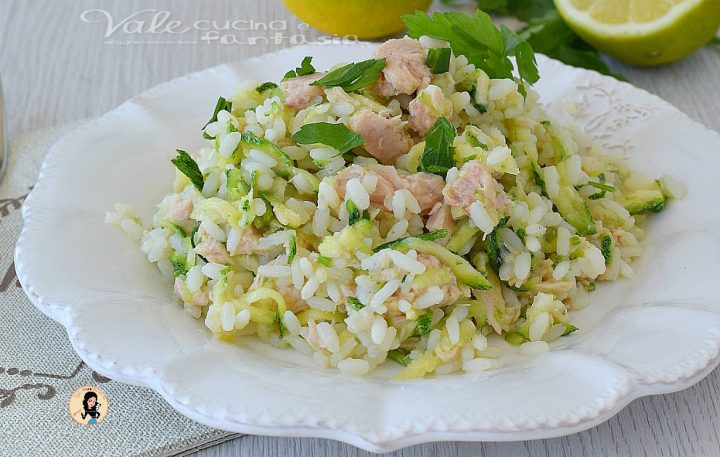 RISO FREDDO TONNO ZUCCHINE E LIMONE primo piatto leggero