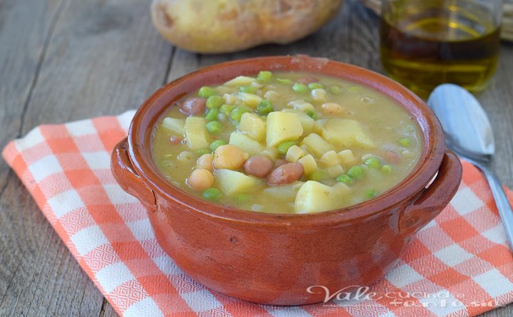MINESTRA DI PATATE E LEGUMI primo piatto facile
