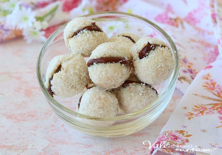 TARTUFINI RIPIENI COCCO E NUTELLA dolci veloci