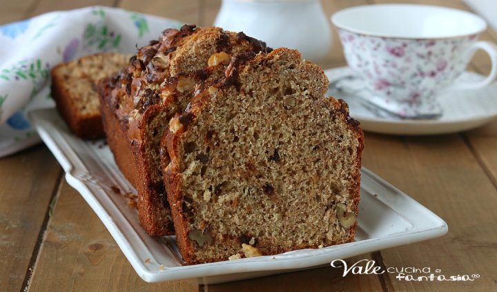 PLUMCAKE INTEGRALE CON NOCI E CIOCCOLATO senza burro