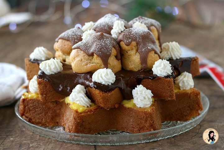 PROFITEROLES DI PANDORO con crema pasticcera