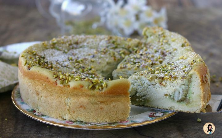 TORTA RICOTTA E PISTACCHIO senza farina cremosa e veloce