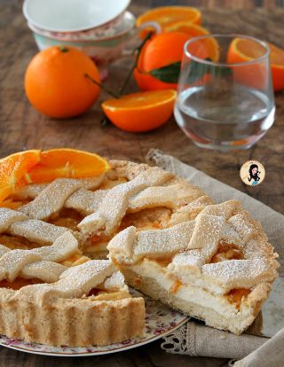 CROSTATA ALL ACQUA con ricotta e arance