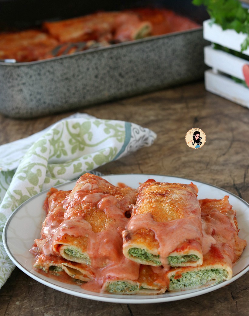 CANNELLONI DI CREPES con ricotta e spinaci