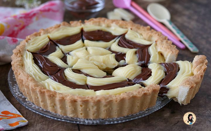 Crostata doppia crema con nutella