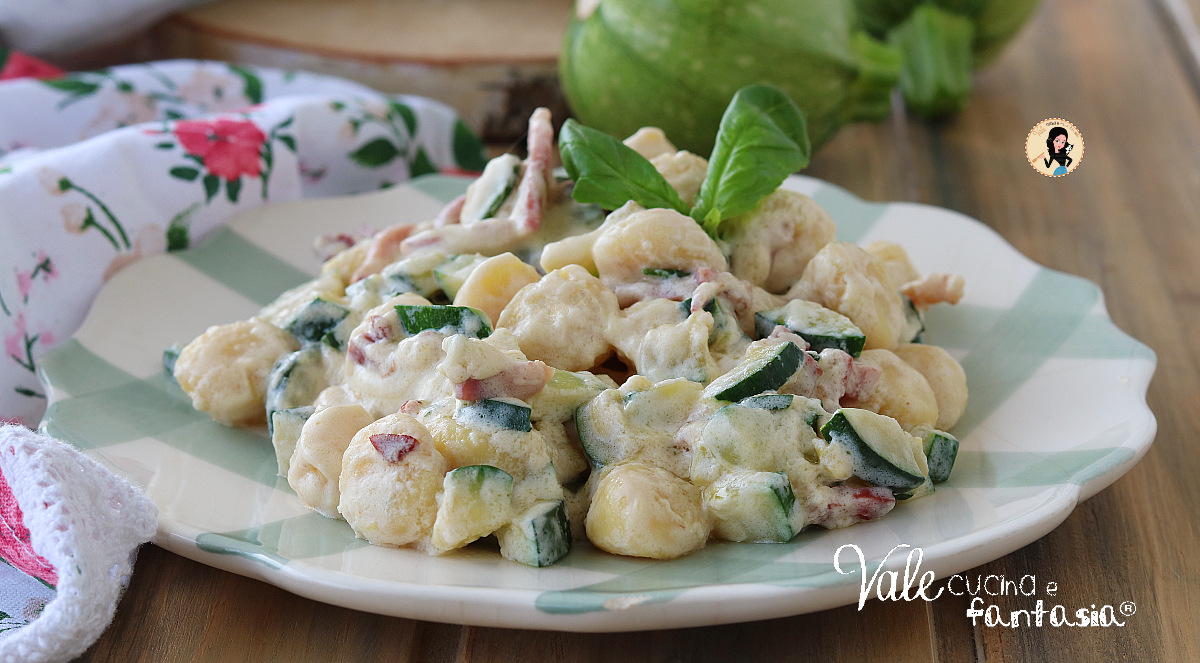 GNOCCHI CREMOSI SPECK E ZUCCHINE senza panna velocissimi