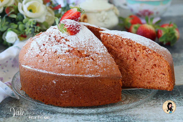 PAN DI FRAGOLE ricetta torta nel frullatore