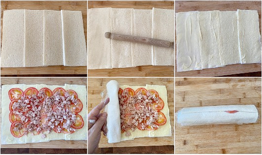 ROTOLO TRAMEZZINO con tonno e pomodori 