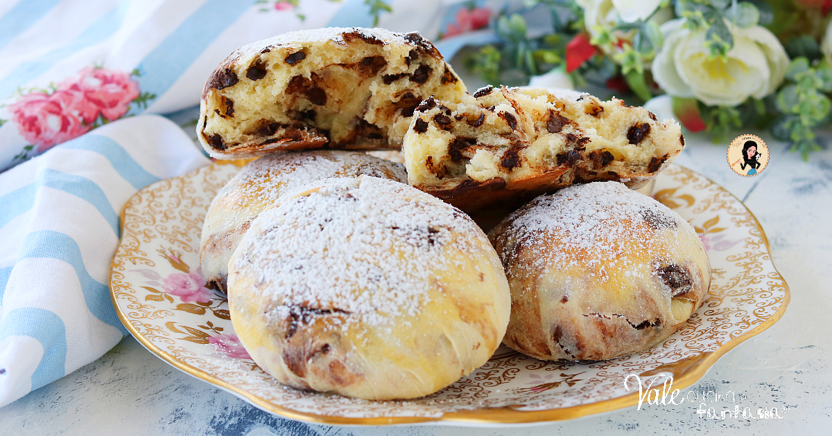 PANINI CON GOCCE DI CIOCCOLATO fatti in casa morbidissimi