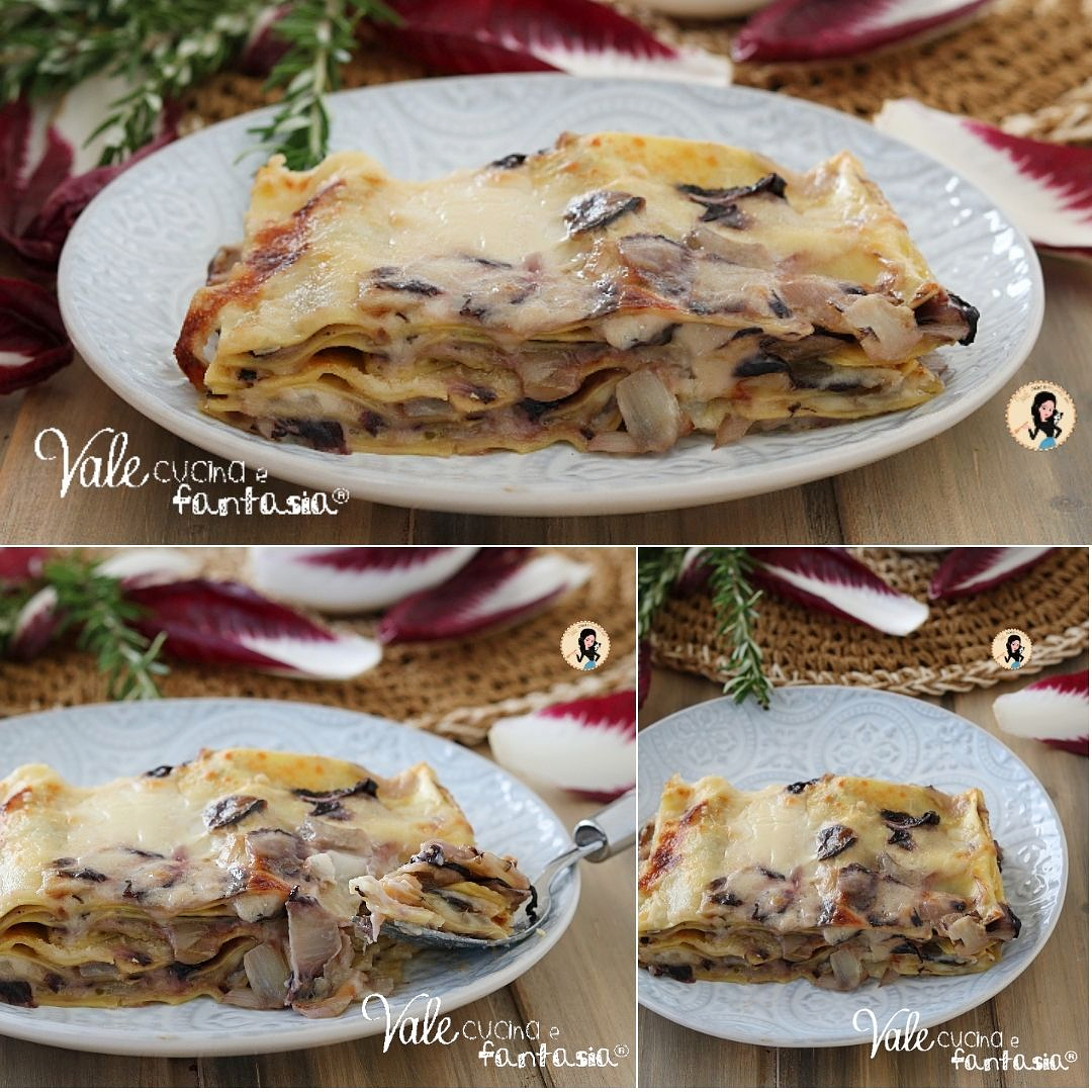 LASAGNE AL RADICCHIO ricetta primo piatto al forno facile