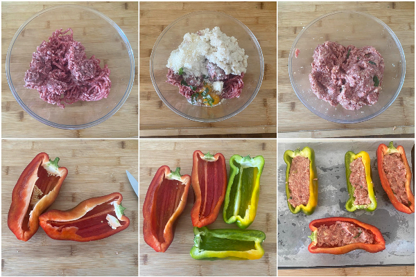 PEPERONI RIPIENI DI CARNE AL FORNO RICETTA FACILE verdure ripiene al forno con l'impasto delle polpette, gustosi e morbidissimi