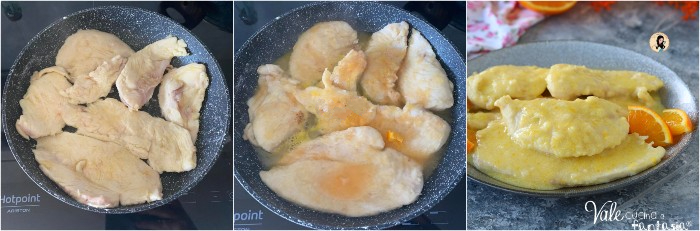 scaloppine all'arancia