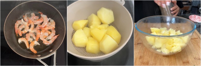 Insalata di gamberi e patate ricetta pronta in poco tempo! Con salsa allo yogurt, ricetta insalata di patate fredda estiva e veloce