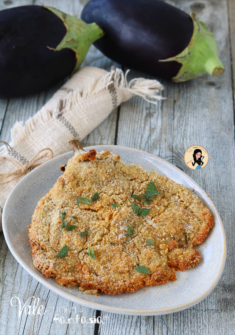 Cotoletta di melanzana ricetta al forno o in friggitrice ad aria, cotoletta alle melanzane leggera, facile e buonissima!