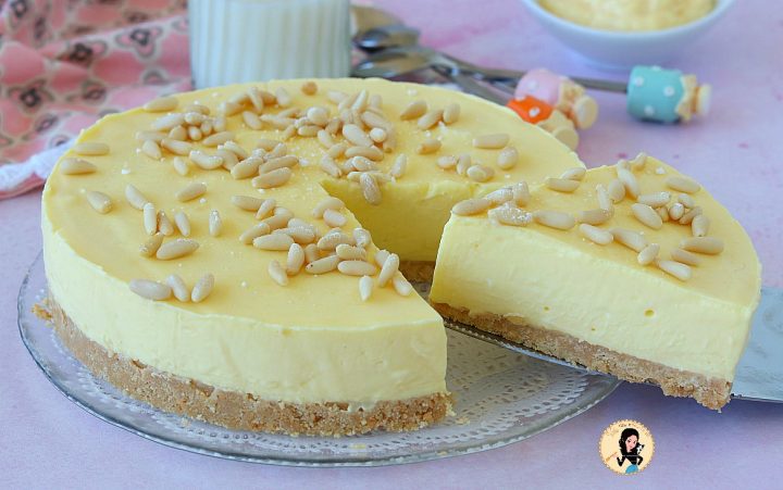 Cheesecake della nonna ricetta con crema e pinoli, ricetta torta fredda della nonna facile, veloce e golosissima!