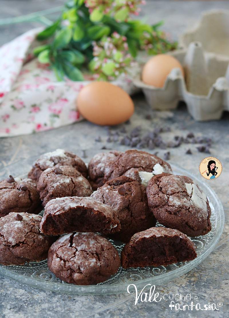 Biscotti al cacao morbidi ricetta facile e veloce per biscotti friabili e morbidissimi, biscotti al cacao e gocce di cioccolato
