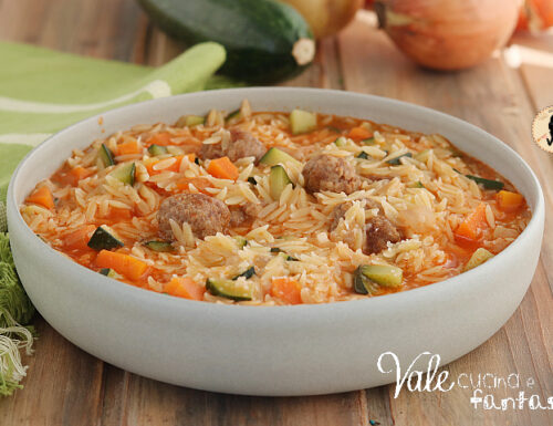 Minestra con polpette e verdure
