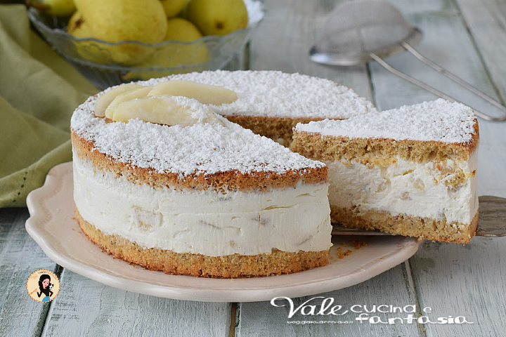 Torta ricotta e pere Amalfitana ricetta della Torta di Amalfi con basi alle nocciole, crema di ricotta e pere succose!