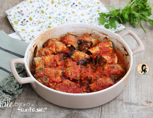 Involtini di melanzane con carne e formaggio