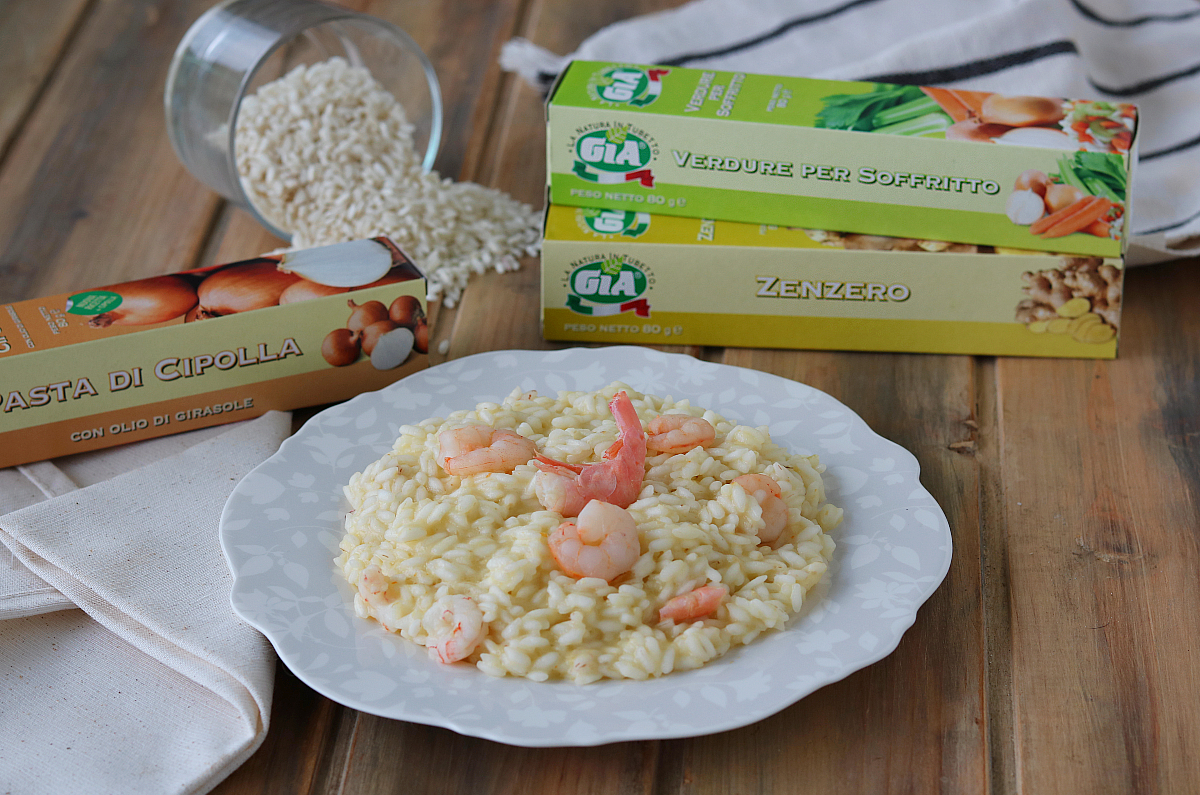 Risotto con gamberi e Zenzero in tubetto GIA
