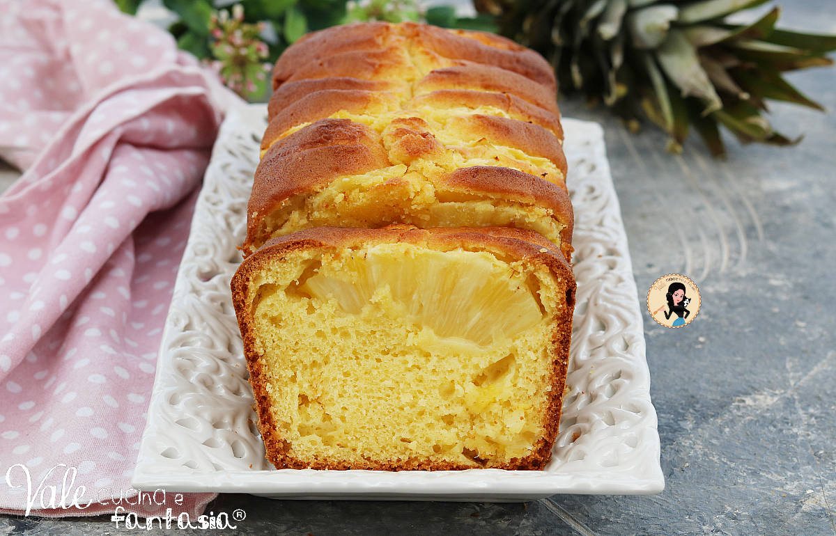 Plumcake con ananas e yogurt ricetta per preparare un plumcake allo yogurt morbidissimo e profumato