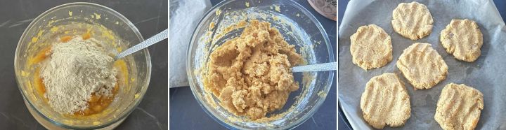 Cotolette di zucca e ceci senza uova e senza glutine ricetta vegetariana con soli ingredienti, cotolette con farina di ceci al forno