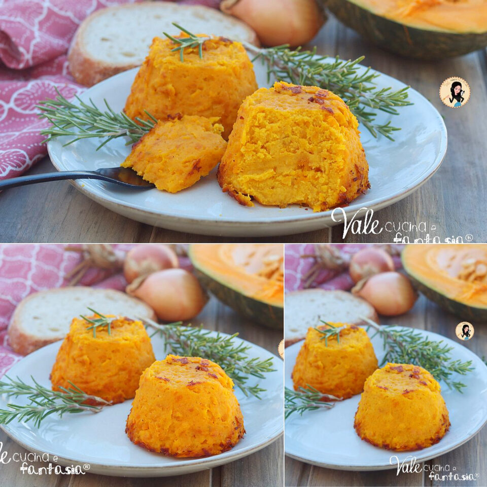 Flan di zucca ricetta senza panna, morbidi e gustosi, una ricetta per dei tortini di zucca al forno facilissima!