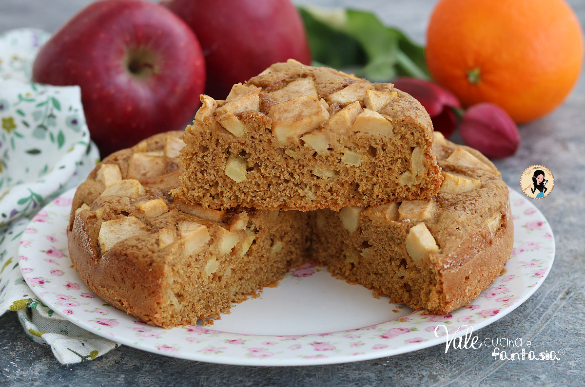 Torta di mele e farina di avena la ricetta della torta con poche calorie semplice e buonissima!