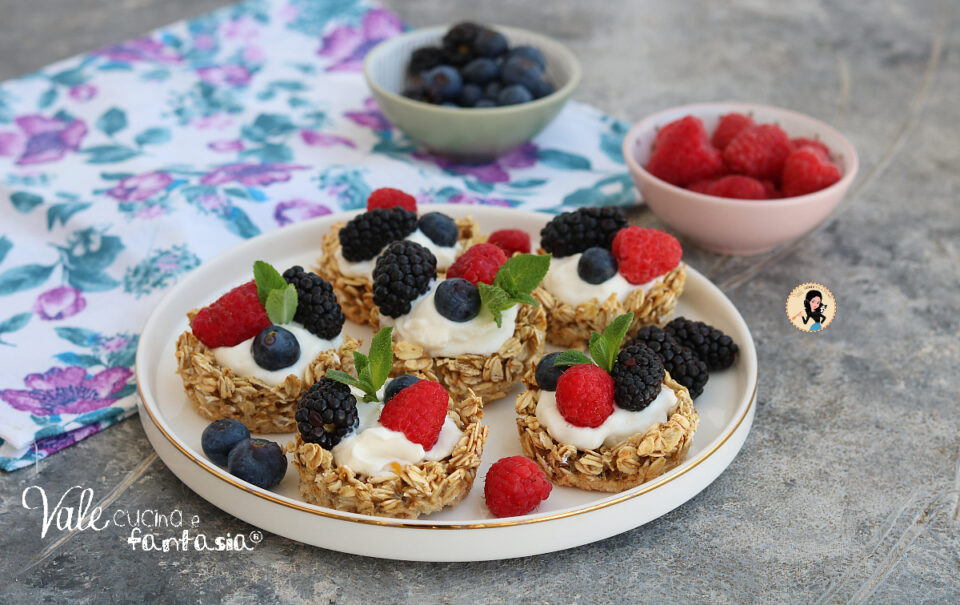 Cestini di avena e yogurt la ricetta dolce facile e light!