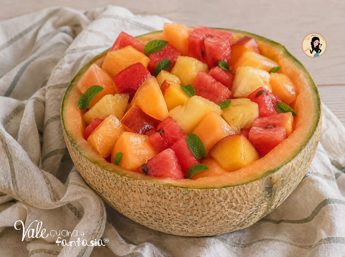 Melone ripieno di frutta la ricetta con la frutta della vostra estate