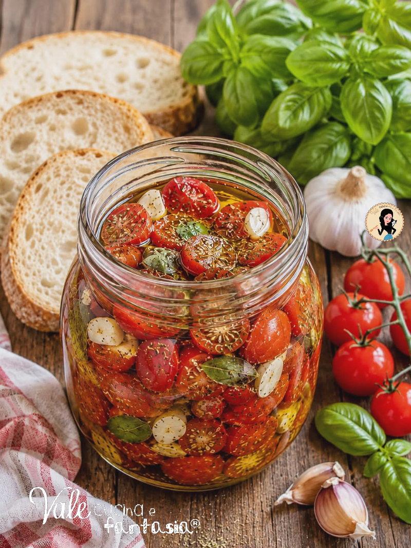 Pomodorini sott'olio ricetta della conserva facile e sicura che farete sempre! Come fare i pomodorini in barattolo sott'olio fatti in casa