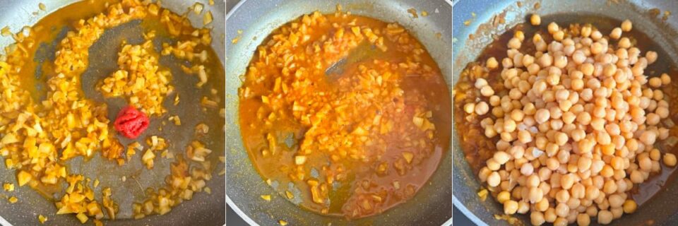Masala di ceci ricetta facile della cucina indiana a base di ceci con latte di cocco e spezie, ceci al cocco con spezie facili e cremosi.