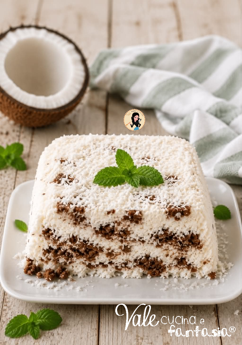Semifreddo al cocco e ricotta ricetta estiva dolce freddo e veloce, come si fa il semifreddo al cocco fatto in casa che non ghiaccia!