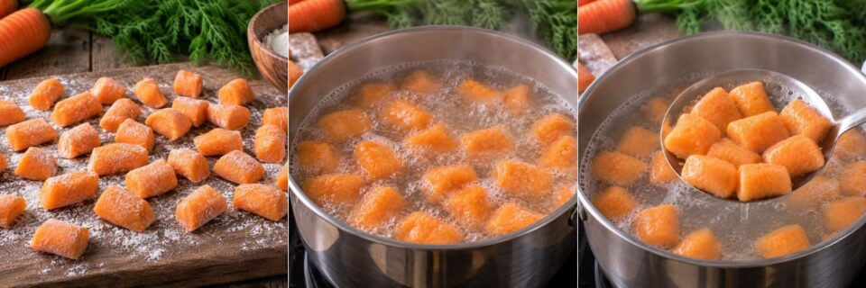 Gnocchi di carote ricetta senza patate e senza uova, morbidi e facili da preparare, scopri la ricetta, come cuocerli, condirli e conservarli.