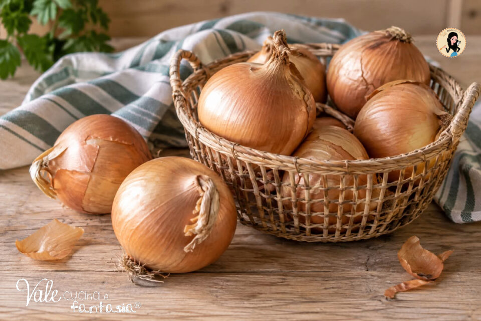 Come conservare le cipolle intere e cipolle tagliate: dove tenerle, perché non metterle con le patate e come evitare che germoglino o diventino molli.