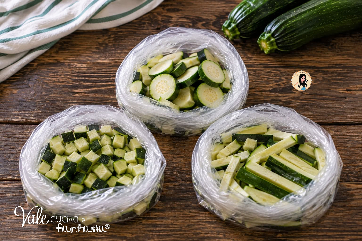 Come congelare le zucchine crude