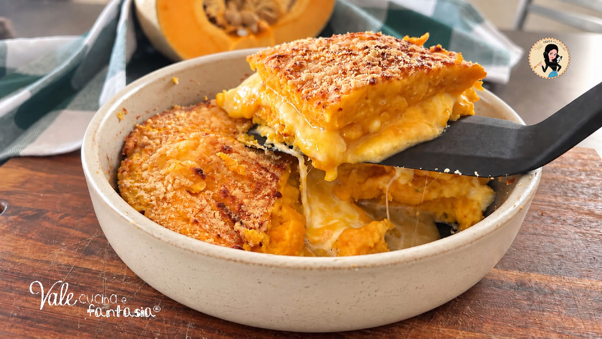 Sformato di zucca e mozzarella ricetta filante al forno o in friggitrice ad aria